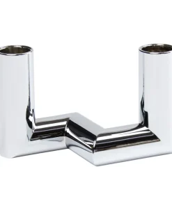 Lys & Lysestager<Uyuni MATRIX Candle Holder - 2'arm Mini Taper - Chrome - 7,5 x 4,5