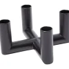 Adventsstager<Uyuni MATRIX Candle Holder - 4'arm Mini Taper - Matte Black - 7,5