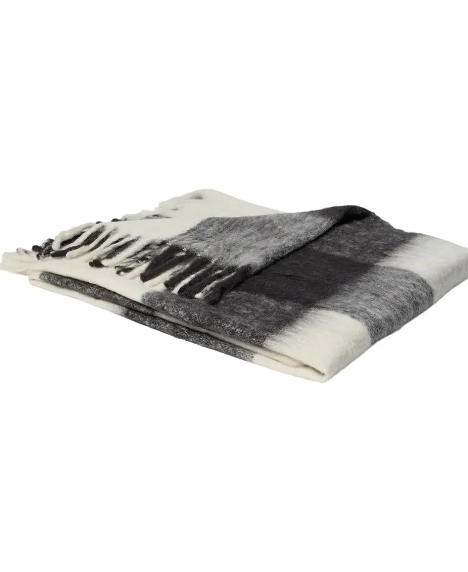 Plaider<Magasin du Nord Collection Medium fluffy plaid, check Mørkebrun