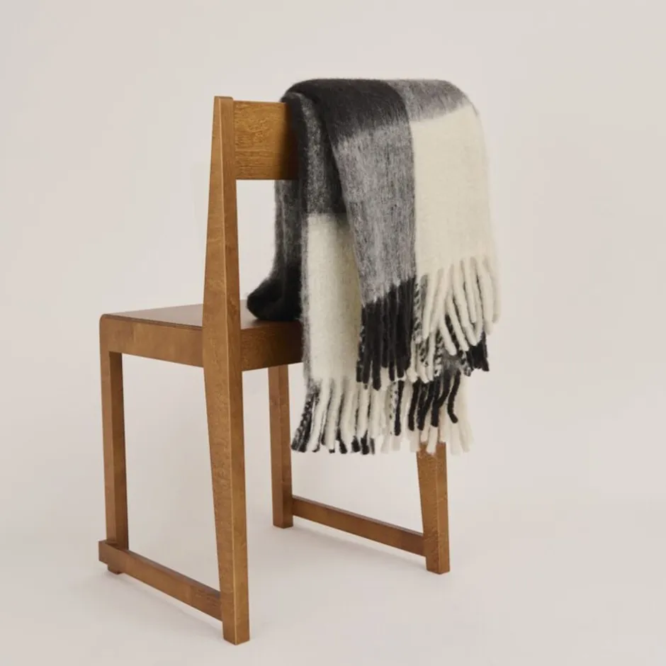 Plaider<Magasin du Nord Collection Medium fluffy plaid, check Mørkebrun