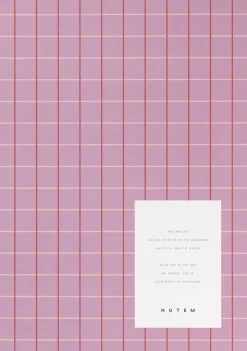Kontorartikler<Notem Medium notesbog, Rosa med tern