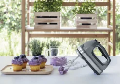 Køkkenmaskiner<KitchenAid Midline Håndmixer, 9 hastigheter Countour silver