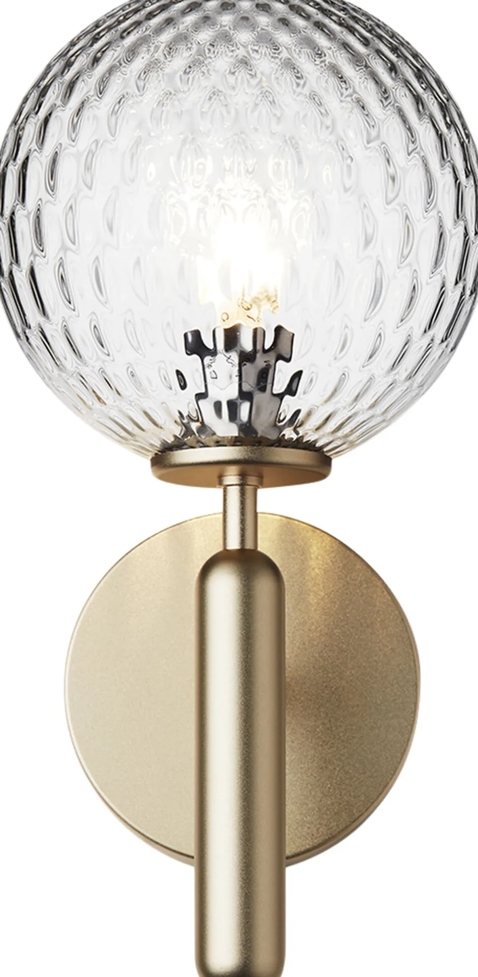 Væglamper<Nuura Miira Wall, brass / optic clear