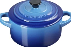 Gryder & Pander<Le Creuset Mini gryde 10 cm Azure Blue