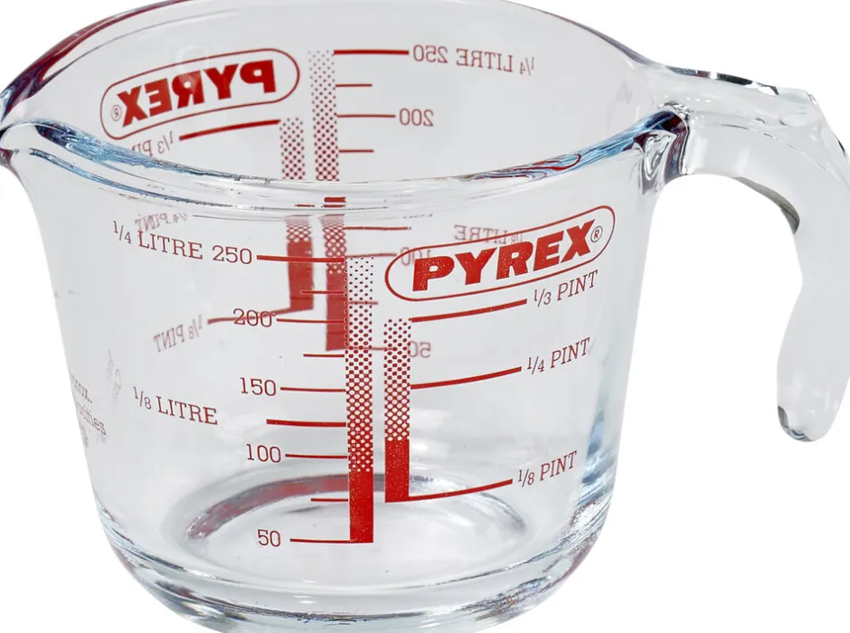 Bageartikler<Pyrex Målekande Classic 0,25 liter Glas