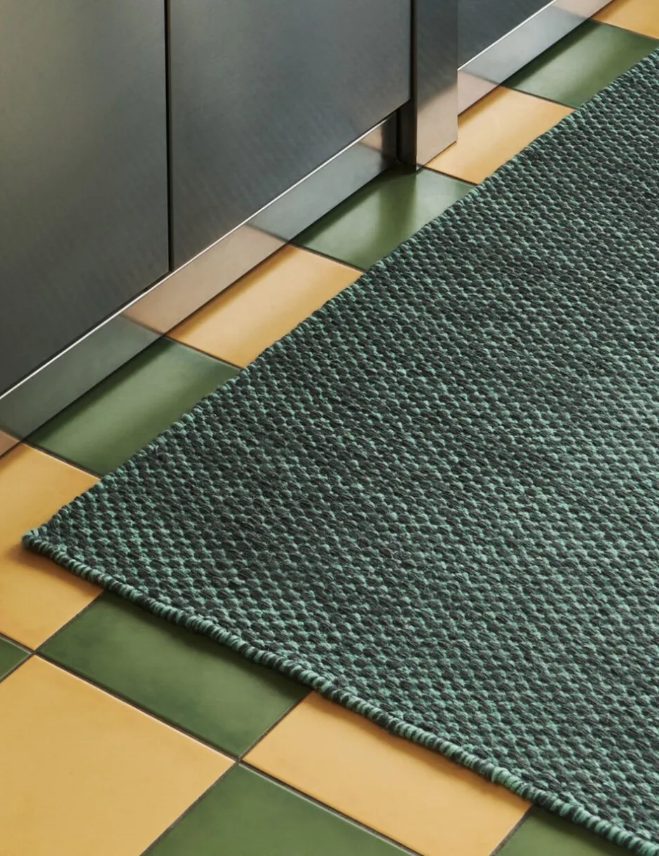 Gulvtæpper<Hay Moiré Runner-L200 x W80-Emerald green