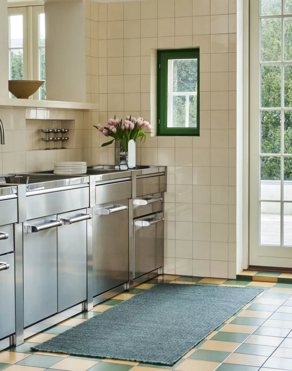 Gulvtæpper<Hay Moiré Runner-L200 x W80-Emerald green