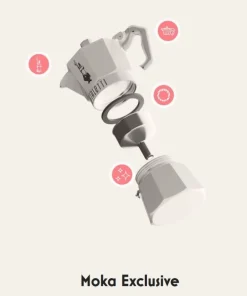 Kaffe & Te<Bialetti Moka Exclusive espressokande, 3 kop