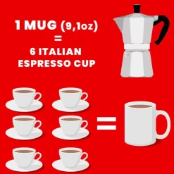 Kaffe & Te<Bialetti Moka Express espressokande, 6 kop