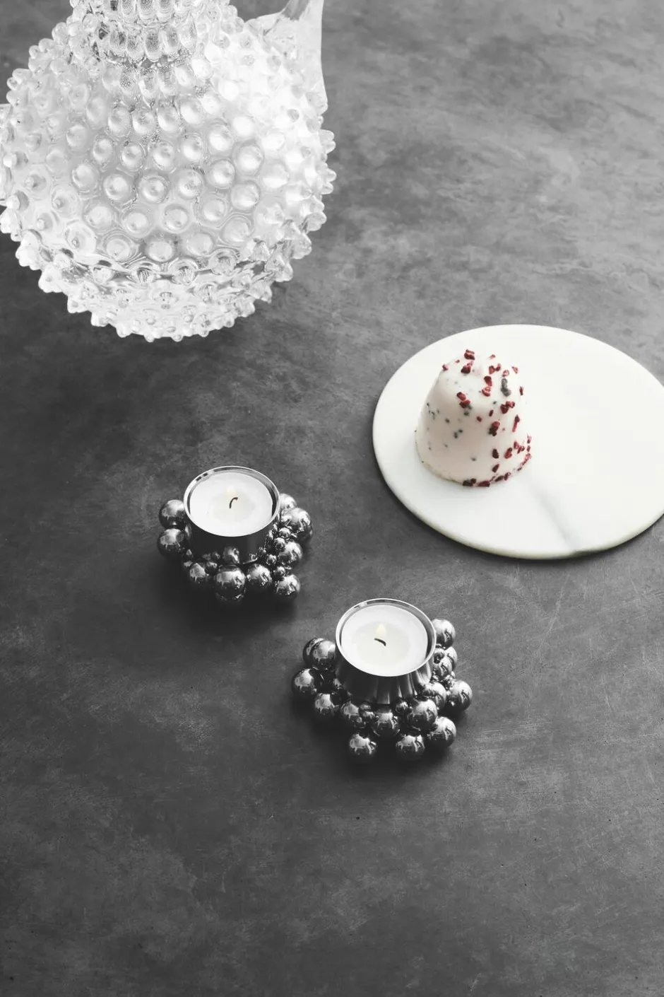 Lys & Lysestager<GEJST MOLEKYL Tealight 1 Chrome