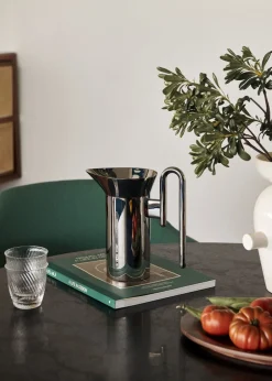 Karafler & Kander<&Tradition Momento Jug JH38, Polished Steel
