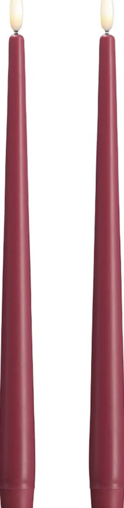 Lys & Lysestager<Moods & Moore Moods & More - LED taper candle, Silk, Slim, Vintage rose, 2