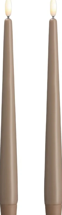 Lys & Lysestager<Moods & Moore Moods & More - LED taper candle, Silk, Slim, Sand, 2-pack, 2