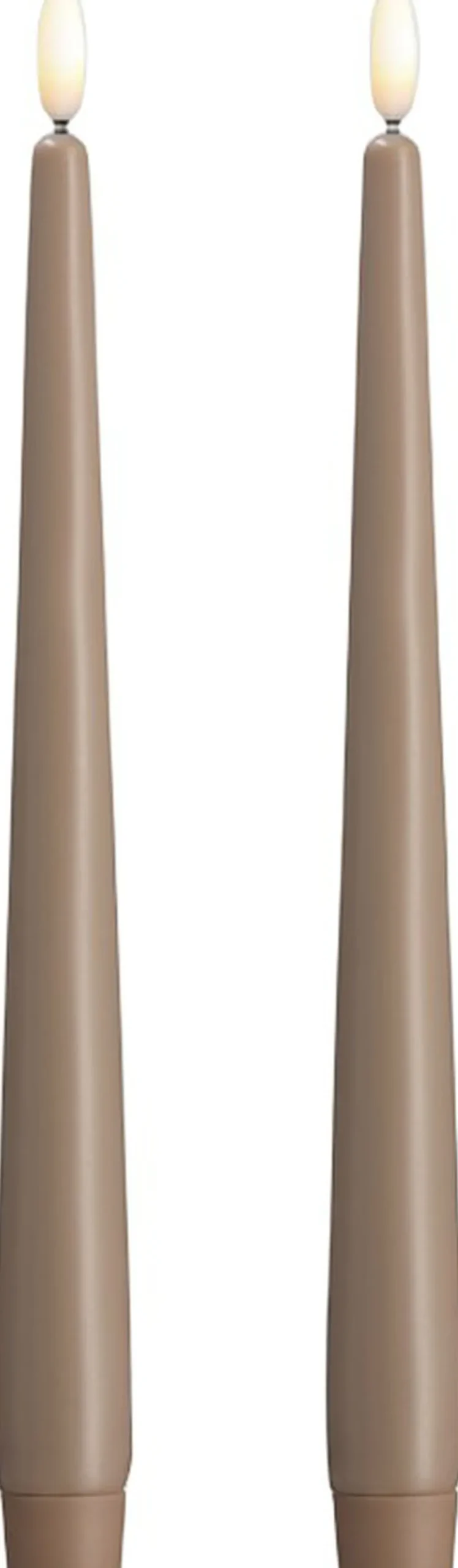 Lys & Lysestager<Moods & Moore Moods & More - LED taper candle, Silk, Slim, Sand, 2-pack, 2