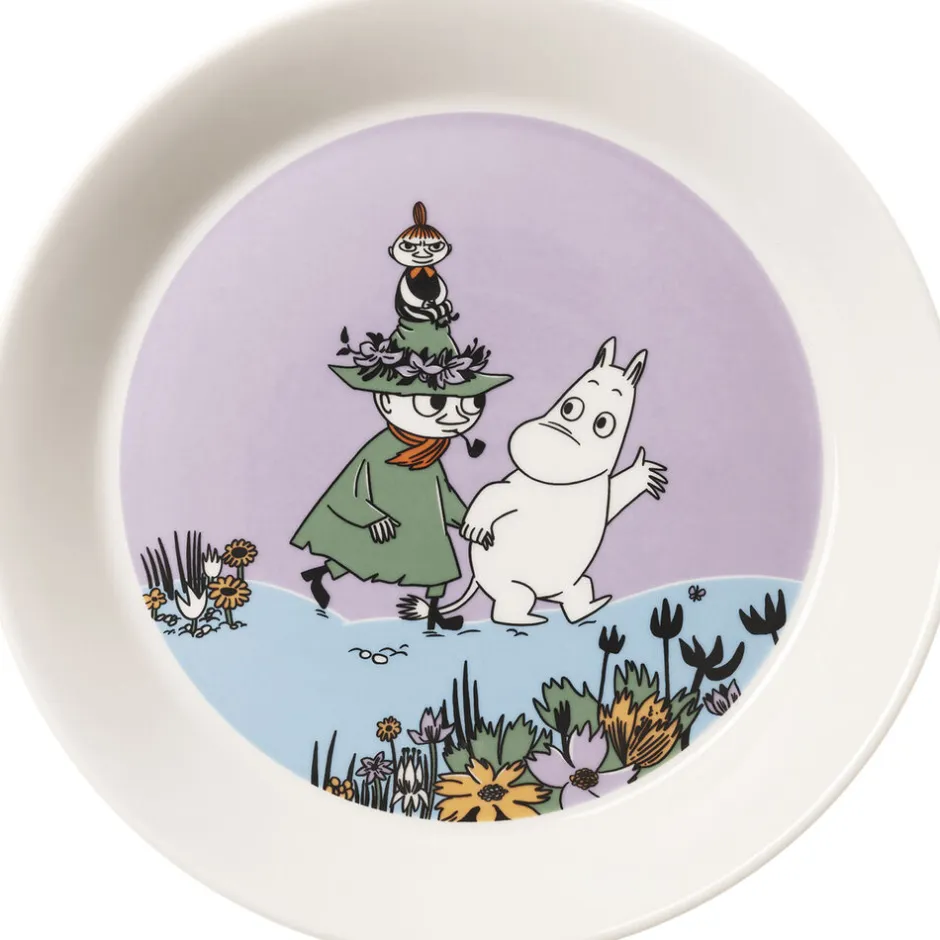 Tallerkener<Moomin Arabia Arabia 19cm tallerken Venner For Evigt 80
