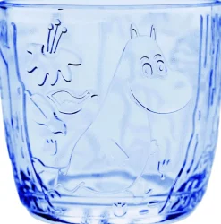Glas<Moomin Arabia 28cl glas 2stk aqua
