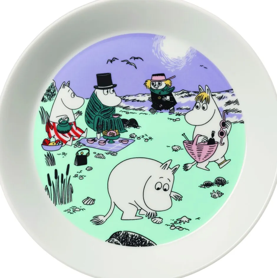 Tallerkener<Moomin Arabia 19cm tallerken stranddag