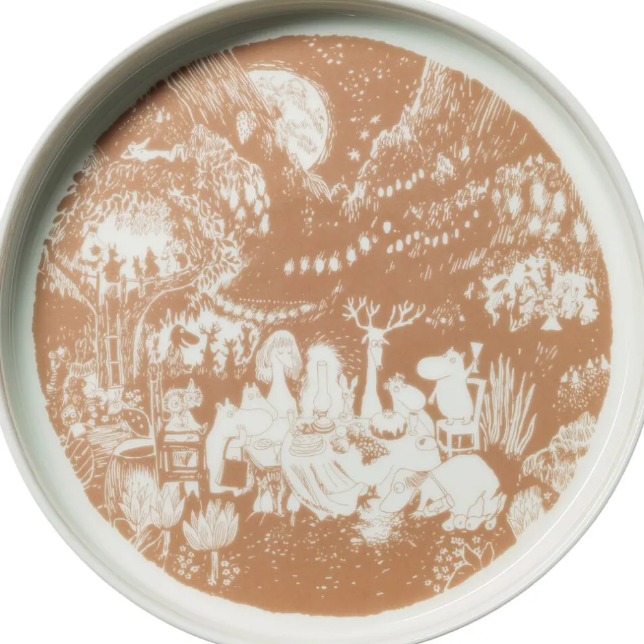 Skåle & Fade<Moomin Arabia 28cm tærtefad Festlige Øjeblikke