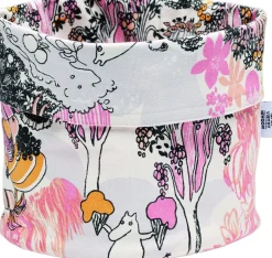 Opbevaring<Moomin Arabia D20cm opbevaringskurv lyserød GOTS