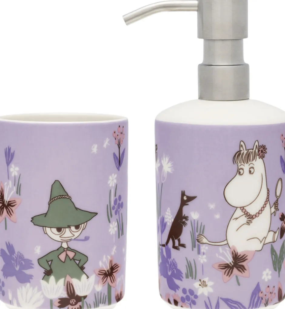 Badeværelsestilbehør<Moomin Arabia Sæbe dispenser & tandbørste holder sæt, Flower
