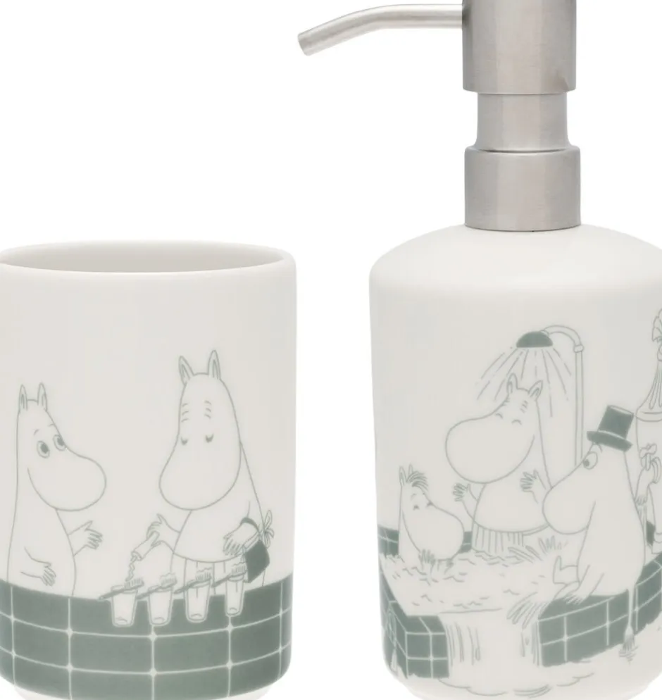 Badeværelsestilbehør<Moomin Arabia Sæbe dispenser & tandbørste holder sæt, Bad