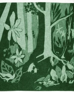Plaider<Moomin Arabia 130x170cm uldtæppe grøn