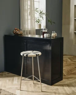 Møbler<Nordal MORICE stool, high - black/ivory