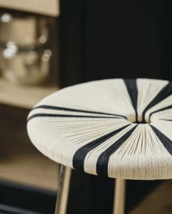 Møbler<Nordal MORICE stool, high - black/ivory