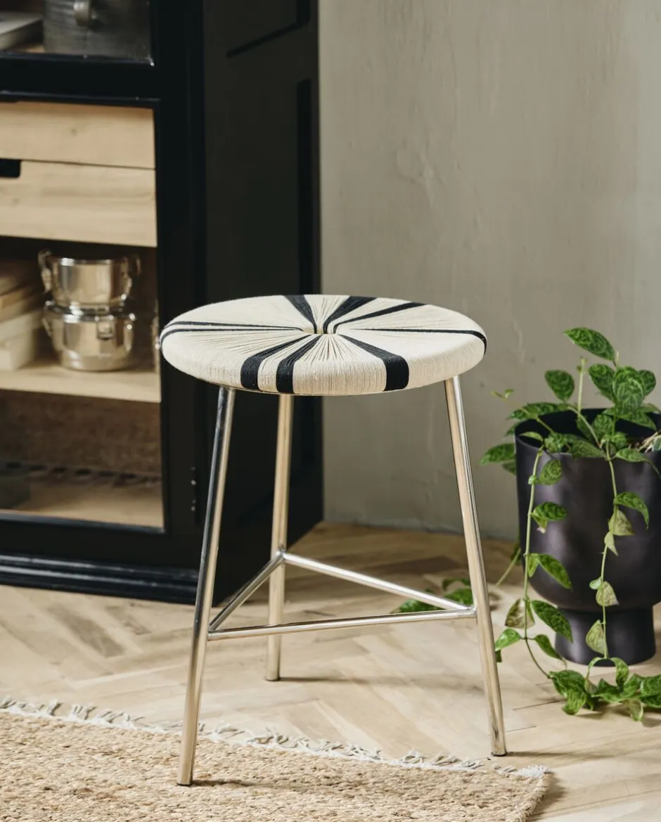 Møbler<Nordal MORICE stool, low - black/ivory