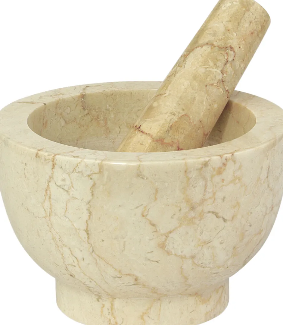 Køkkenartikler<CILIO Morter JUPITER marmor beige Ø13cm