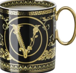 Kopper & Krus<Versace Mug with handle, Virtus Gala Black,
