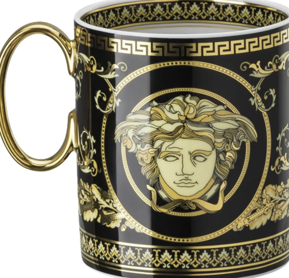Kopper & Krus<Versace Mug with handle, Virtus Gala Black,