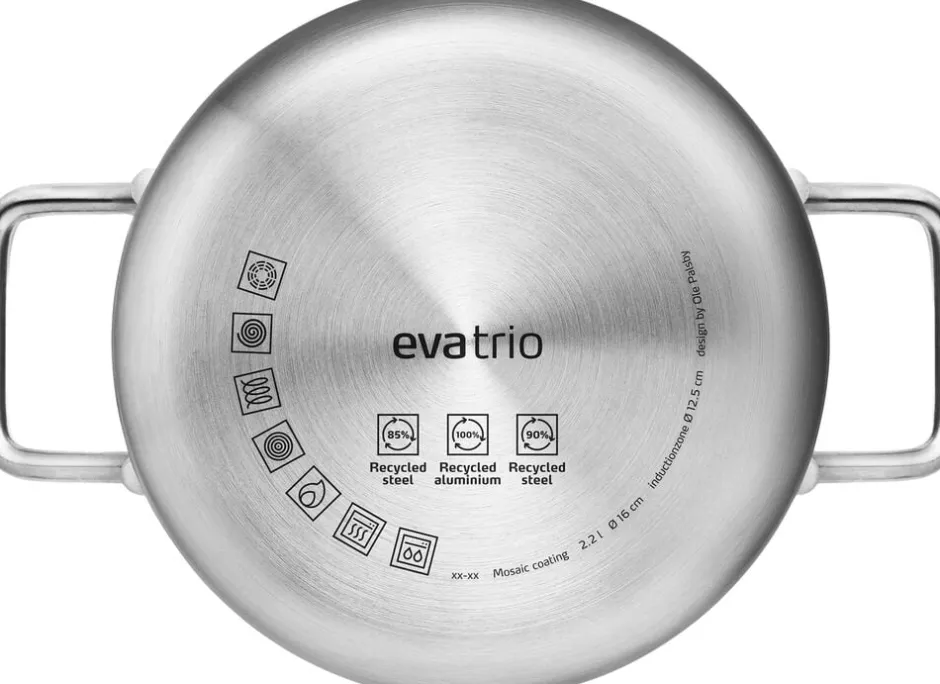 Gryder & Pander<Eva Trio Multi Gryde 2,2 l 16 cm Mosaic keramisk Slip-Let® belægning