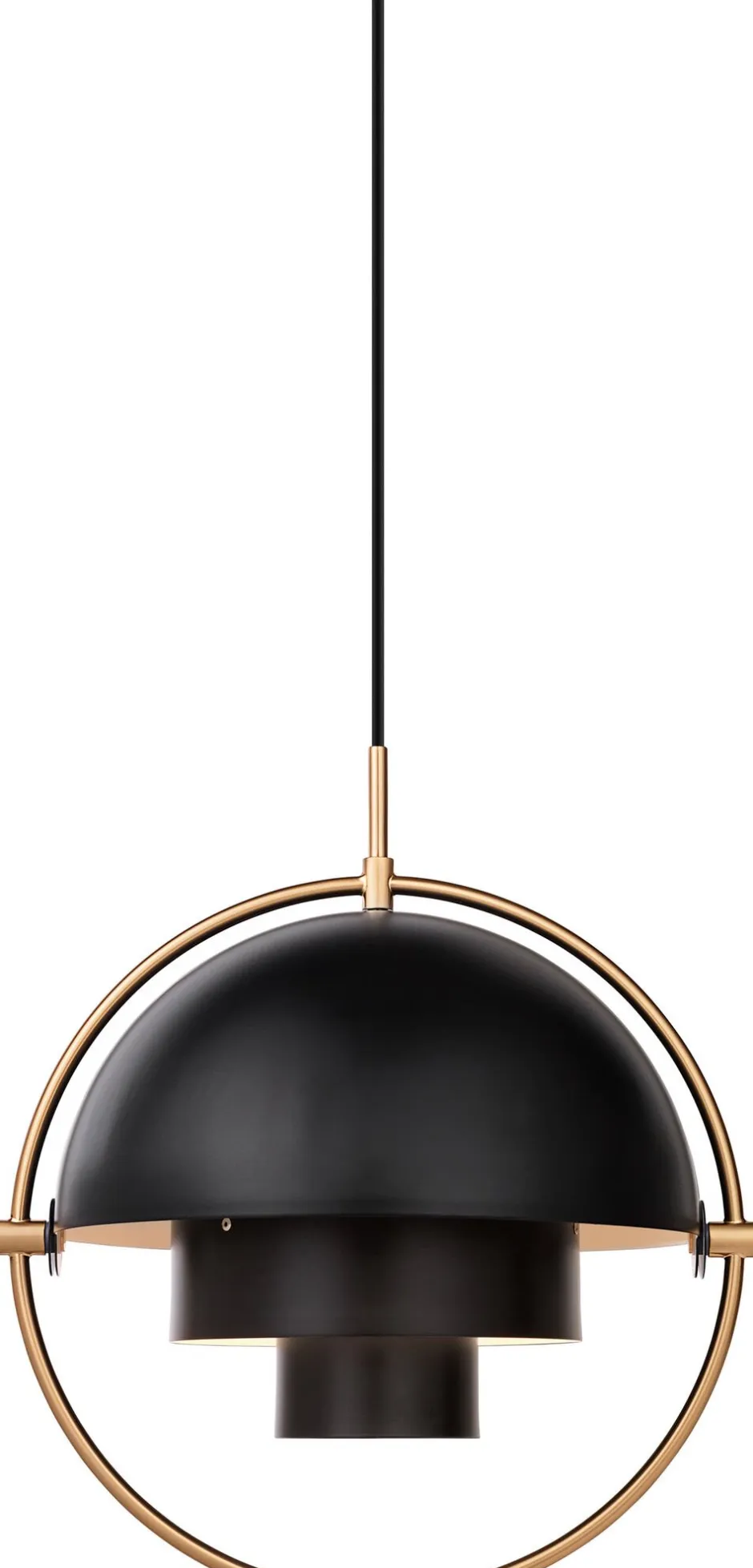 Pendler<Gubi Multi-Lite Pendant Messing/sort
