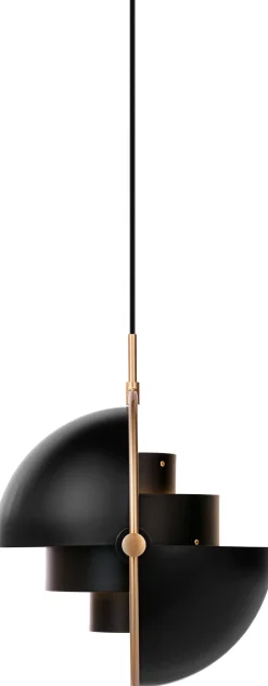 Pendler<Gubi Multi-Lite Pendant Messing/sort