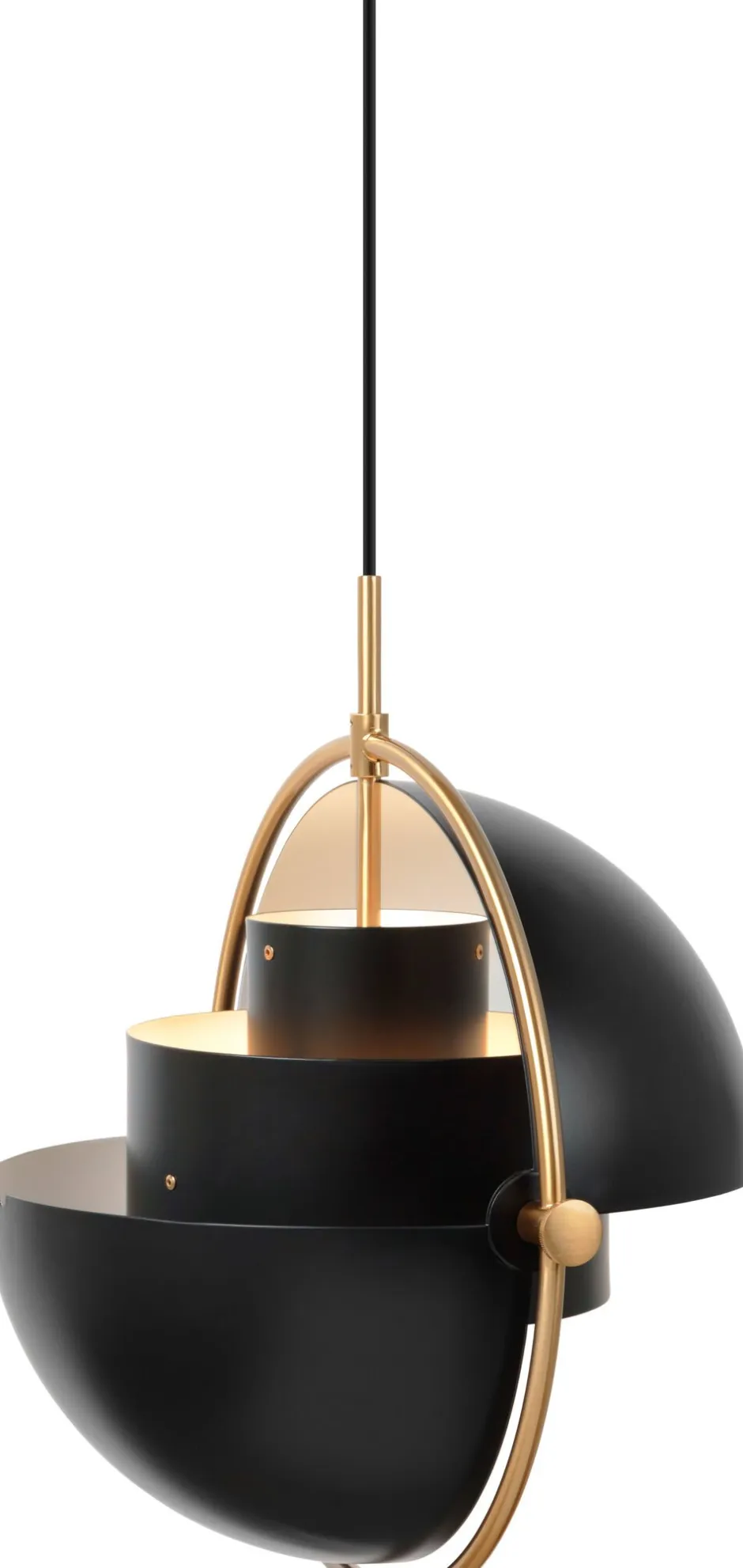 Pendler<Gubi Multi-Lite Pendant Messing/sort