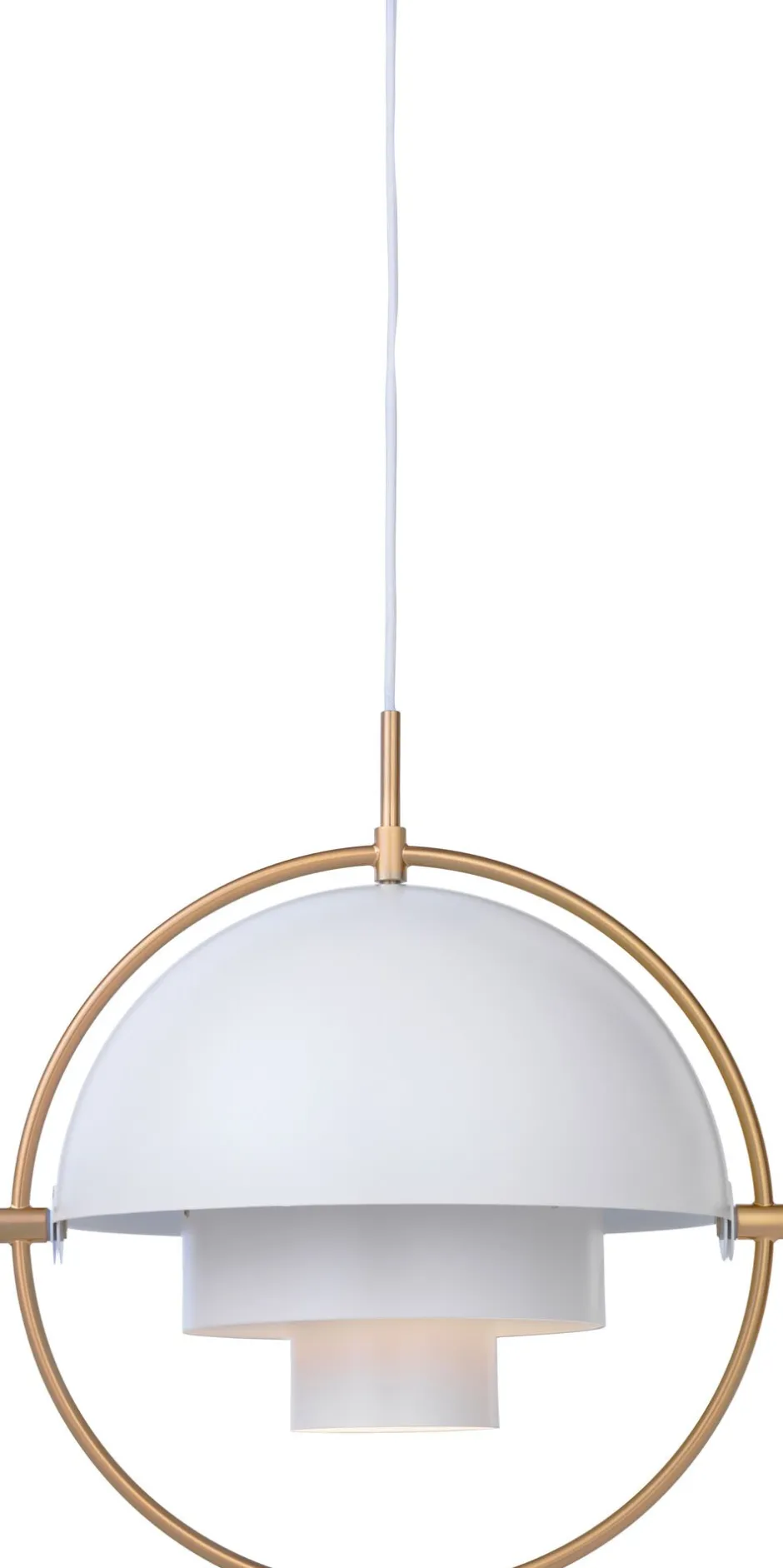 Pendler<Gubi Multi-Lite Pendant Messing/hvid