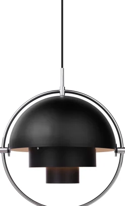 Pendler<Gubi Multi-Lite Pendant Krom/sort