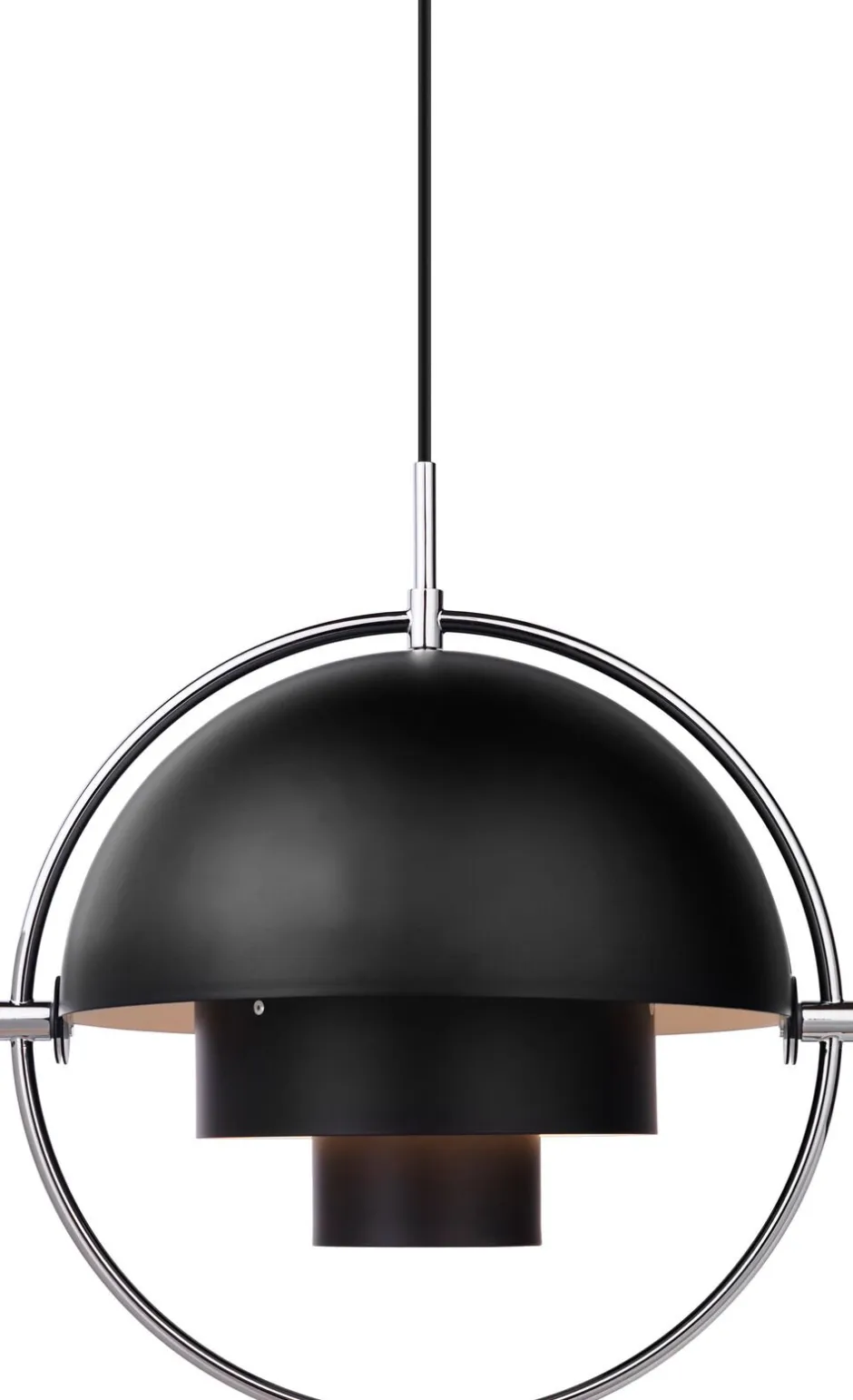 Pendler<Gubi Multi-Lite Pendant Krom/sort