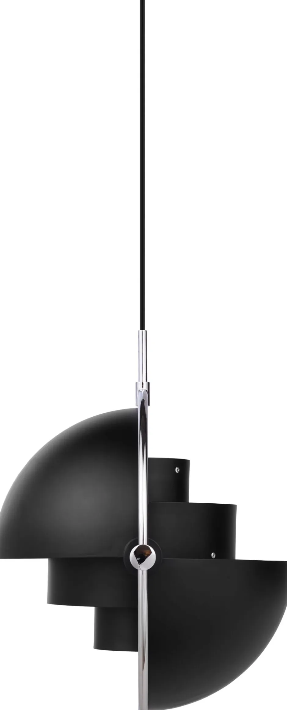 Pendler<Gubi Multi-Lite Pendant Krom/sort