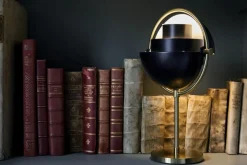 Trådløse Lamper<Gubi Multi-Lite Portable Lamp, EU Base: Brass, Shade: Black Semi