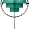 Bordlamper<Gubi Multi-Lite Portable Lamp, EU Base: Chrome, Shade: Teal Green