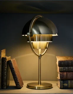 Trådløse Lamper<Gubi Multi-Lite Portable Lamp, EU Base: Brass, Shade: Brass Shiny