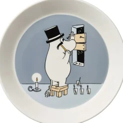 Tallerkener<Moomin Arabia Mumi 19 cm tallerken Mumifar grå