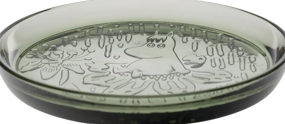 Tallerkener<Moomin Arabia Mumi Glastallerken 17 cm Pine Green