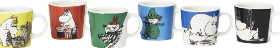 Kopper & Krus<Moomin Arabia MUMI MINIKRUS SÆT 6 STK