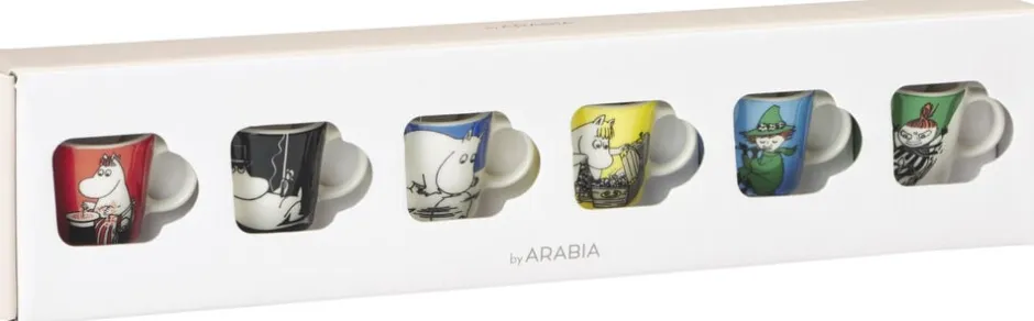 Kopper & Krus<Moomin Arabia MUMI MINIKRUS SÆT 6 STK