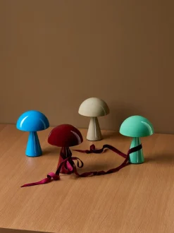 Trådløse Lamper<Hübsch Mush Portable Lamp Blue