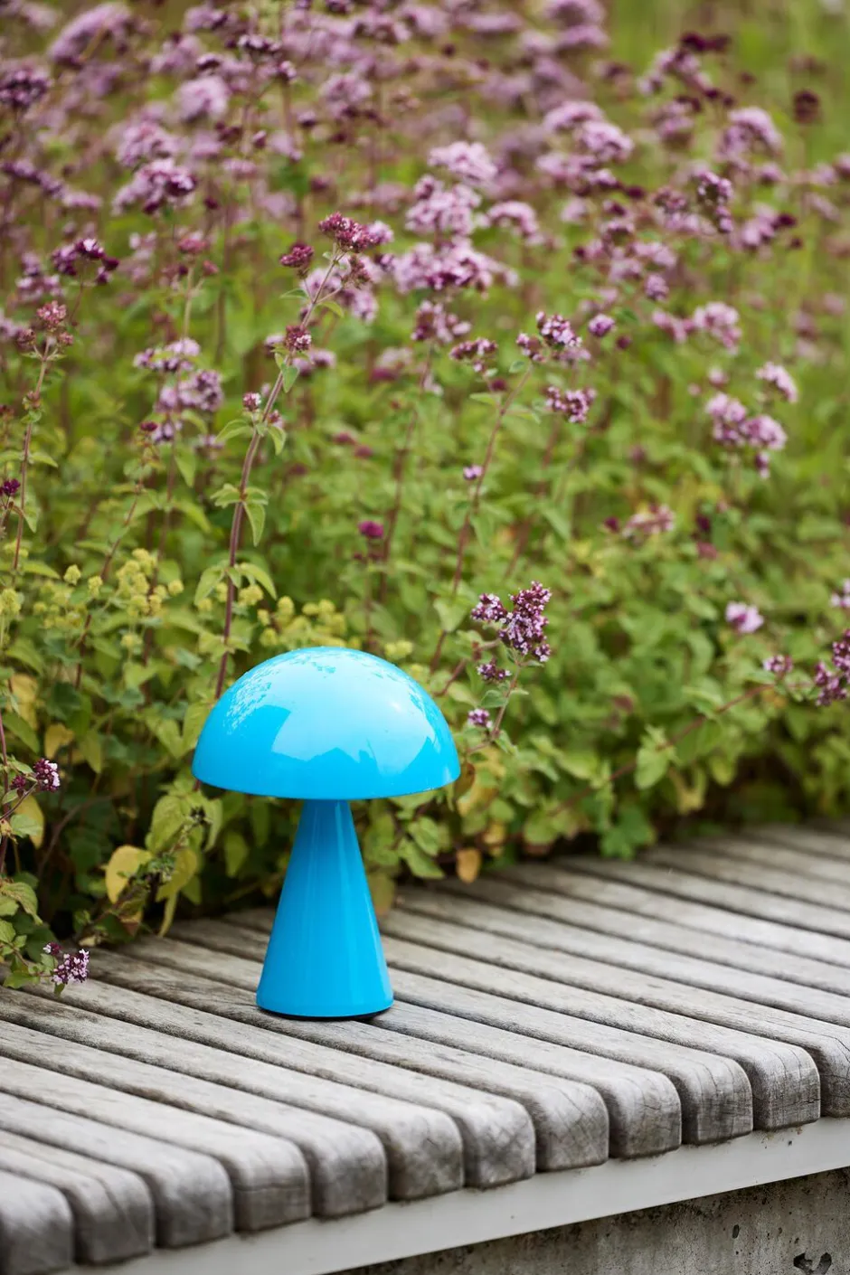 Trådløse Lamper<Hübsch Mush Portable Lamp Blue