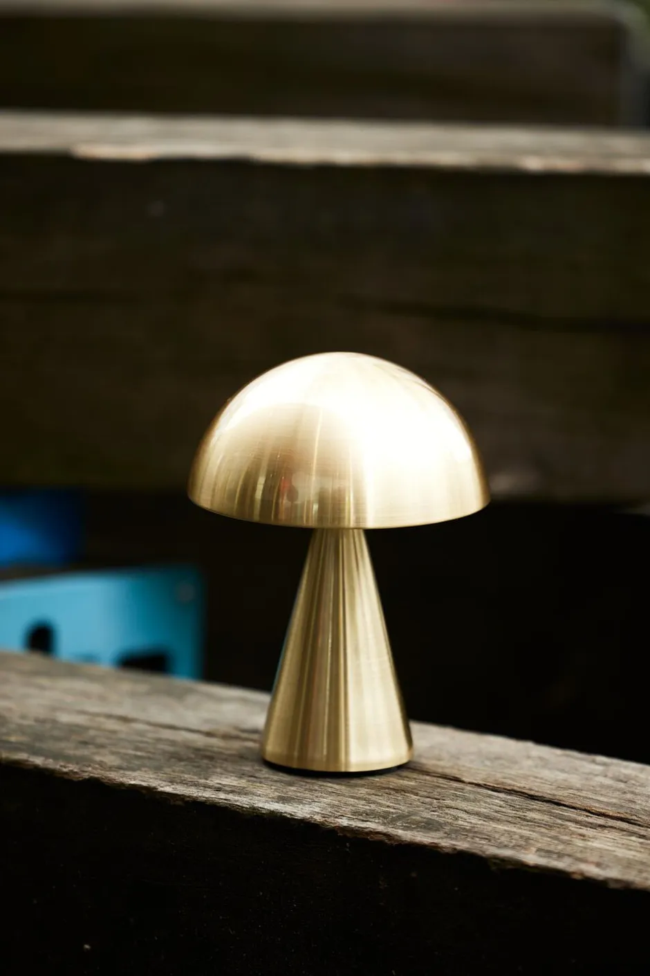 Trådløse Lamper<Hübsch Mush Portable Lamp Brass